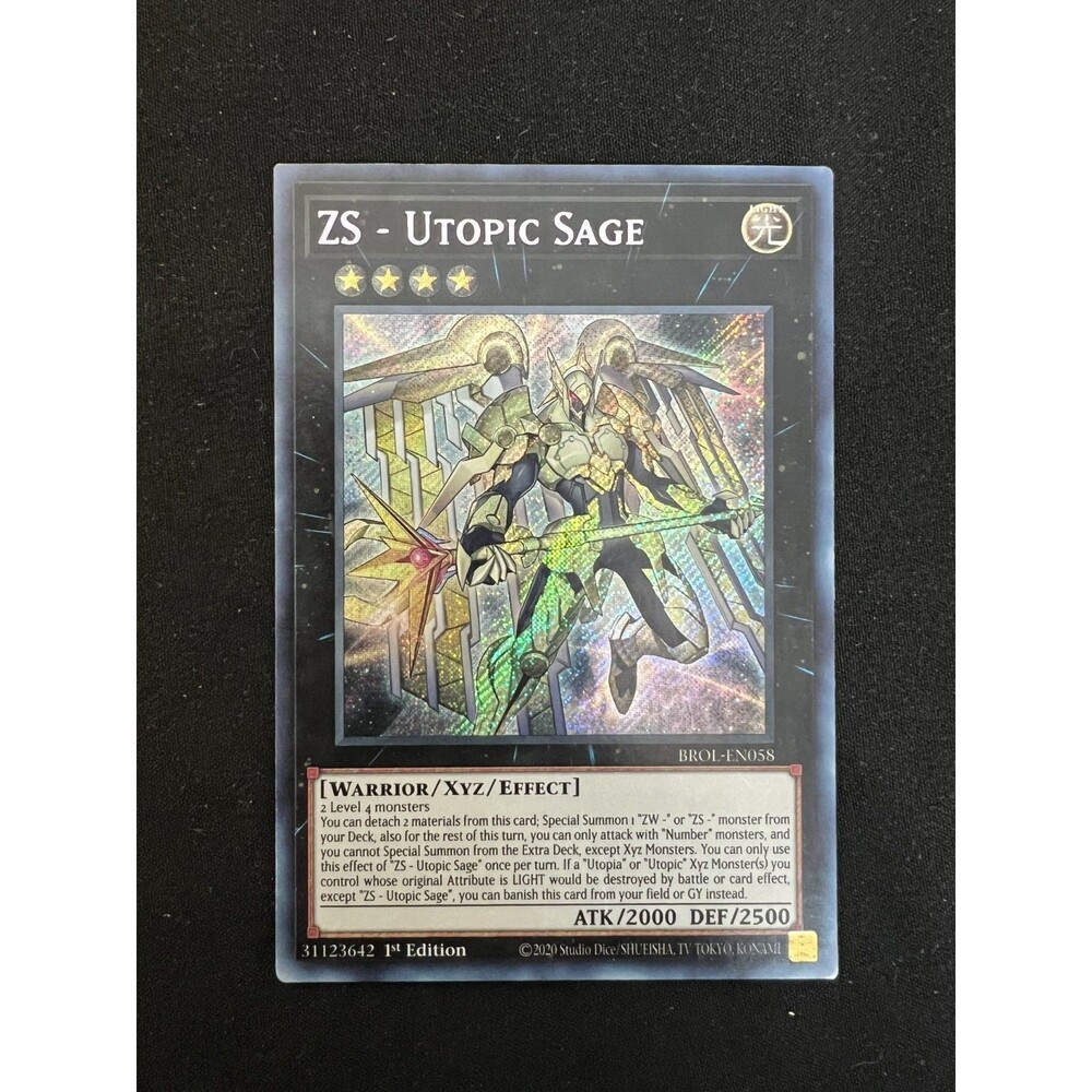 ZS - Utopic Sage BROL-EN088 1st Edition Secret Rare Yu-Gi-Oh! Brothers of Legend